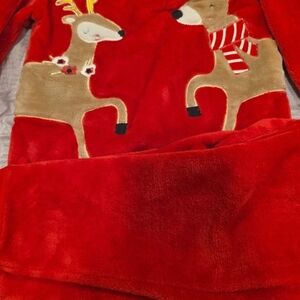 Cozy Red Reindeer Kids Sweatpants SUIT